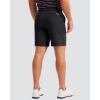 imageMens Golf Shorts 7 9 11 Inseam with 5 Pockets Lightweight Stretch Quick Dry Casual Dress Hybrid Short for MenBlack