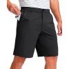 imageMens Golf Shorts 7 9 11 Inseam with 5 Pockets Lightweight Stretch Quick Dry Casual Dress Hybrid Short for MenBlack
