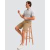 imageMens Golf Shorts 7 9 11 Inseam with 5 Pockets Lightweight Stretch Quick Dry Casual Dress Hybrid Short for MenDark Khaki