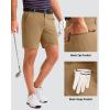 imageMens Golf Shorts 7 9 11 Inseam with 5 Pockets Lightweight Stretch Quick Dry Casual Dress Hybrid Short for MenDark Khaki