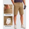 imageMens Golf Shorts 7 9 11 Inseam with 5 Pockets Lightweight Stretch Quick Dry Casual Dress Hybrid Short for MenDark Khaki