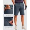 imageMens Golf Shorts 7 9 11 Inseam with 5 Pockets Lightweight Stretch Quick Dry Casual Dress Hybrid Short for MenGrey Blue