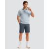imageMens Golf Shorts 7 9 11 Inseam with 5 Pockets Lightweight Stretch Quick Dry Casual Dress Hybrid Short for MenGrey Blue