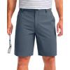 imageMens Golf Shorts 7 9 11 Inseam with 5 Pockets Lightweight Stretch Quick Dry Casual Dress Hybrid Short for MenGrey Blue