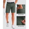 imageMens Golf Shorts 7 9 11 Inseam with 5 Pockets Lightweight Stretch Quick Dry Casual Dress Hybrid Short for MenGrey Sage