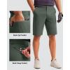 imageMens Golf Shorts 7 9 11 Inseam with 5 Pockets Lightweight Stretch Quick Dry Casual Dress Hybrid Short for MenGrey Sage