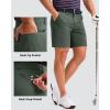 imageMens Golf Shorts 7 9 11 Inseam with 5 Pockets Lightweight Stretch Quick Dry Casual Dress Hybrid Short for MenGrey Sage