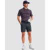 imageMens Golf Shorts 7 9 11 Inseam with 5 Pockets Lightweight Stretch Quick Dry Casual Dress Hybrid Short for MenIron Grey
