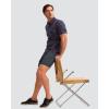 imageMens Golf Shorts 7 9 11 Inseam with 5 Pockets Lightweight Stretch Quick Dry Casual Dress Hybrid Short for MenIron Grey