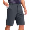 imageMens Golf Shorts 7 9 11 Inseam with 5 Pockets Lightweight Stretch Quick Dry Casual Dress Hybrid Short for MenIron Grey
