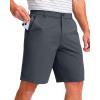 imageMens Golf Shorts 7 9 11 Inseam with 5 Pockets Lightweight Stretch Quick Dry Casual Dress Hybrid Short for MenIron Grey