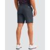 imageMens Golf Shorts 7 9 11 Inseam with 5 Pockets Lightweight Stretch Quick Dry Casual Dress Hybrid Short for MenIron Grey