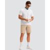 imageMens Golf Shorts 7 9 11 Inseam with 5 Pockets Lightweight Stretch Quick Dry Casual Dress Hybrid Short for MenKhaki
