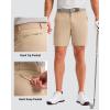 imageMens Golf Shorts 7 9 11 Inseam with 5 Pockets Lightweight Stretch Quick Dry Casual Dress Hybrid Short for MenKhaki