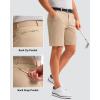 imageMens Golf Shorts 7 9 11 Inseam with 5 Pockets Lightweight Stretch Quick Dry Casual Dress Hybrid Short for MenKhaki