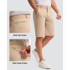 imageMens Golf Shorts 7 9 11 Inseam with 5 Pockets Lightweight Stretch Quick Dry Casual Dress Hybrid Short for MenKhaki