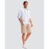 imageMens Golf Shorts 7 9 11 Inseam with 5 Pockets Lightweight Stretch Quick Dry Casual Dress Hybrid Short for MenKhaki