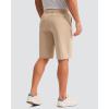 imageMens Golf Shorts 7 9 11 Inseam with 5 Pockets Lightweight Stretch Quick Dry Casual Dress Hybrid Short for MenKhaki