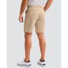 imageMens Golf Shorts 7 9 11 Inseam with 5 Pockets Lightweight Stretch Quick Dry Casual Dress Hybrid Short for MenKhaki