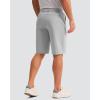 imageMens Golf Shorts 7 9 11 Inseam with 5 Pockets Lightweight Stretch Quick Dry Casual Dress Hybrid Short for MenLight Grey