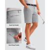 imageMens Golf Shorts 7 9 11 Inseam with 5 Pockets Lightweight Stretch Quick Dry Casual Dress Hybrid Short for MenLight Grey