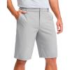 imageMens Golf Shorts 7 9 11 Inseam with 5 Pockets Lightweight Stretch Quick Dry Casual Dress Hybrid Short for MenLight Grey