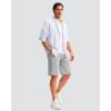 imageMens Golf Shorts 7 9 11 Inseam with 5 Pockets Lightweight Stretch Quick Dry Casual Dress Hybrid Short for MenLight Grey