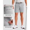 imageMens Golf Shorts 7 9 11 Inseam with 5 Pockets Lightweight Stretch Quick Dry Casual Dress Hybrid Short for MenLight Grey