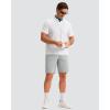 imageMens Golf Shorts 7 9 11 Inseam with 5 Pockets Lightweight Stretch Quick Dry Casual Dress Hybrid Short for MenLight Grey