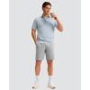 imageMens Golf Shorts 7 9 11 Inseam with 5 Pockets Lightweight Stretch Quick Dry Casual Dress Hybrid Short for MenLight Grey
