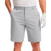imageMens Golf Shorts 7 9 11 Inseam with 5 Pockets Lightweight Stretch Quick Dry Casual Dress Hybrid Short for MenLight Grey