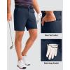 imageMens Golf Shorts 7 9 11 Inseam with 5 Pockets Lightweight Stretch Quick Dry Casual Dress Hybrid Short for MenNavy
