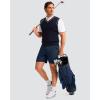imageMens Golf Shorts 7 9 11 Inseam with 5 Pockets Lightweight Stretch Quick Dry Casual Dress Hybrid Short for MenNavy