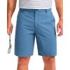 imageMens Golf Shorts 7 9 11 Inseam with 5 Pockets Lightweight Stretch Quick Dry Casual Dress Hybrid Short for MenSlate Blue