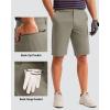 imageMens Golf Shorts 7 9 11 Inseam with 5 Pockets Lightweight Stretch Quick Dry Casual Dress Hybrid Short for MenStone Grey