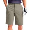 imageMens Golf Shorts 7 9 11 Inseam with 5 Pockets Lightweight Stretch Quick Dry Casual Dress Hybrid Short for MenStone Grey