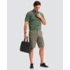 imageMens Golf Shorts 7 9 11 Inseam with 5 Pockets Lightweight Stretch Quick Dry Casual Dress Hybrid Short for MenStone Grey