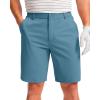 imageMens Golf Shorts 7 9 11 Inseam with 5 Pockets Lightweight Stretch Quick Dry Casual Dress Hybrid Short for MenVivid Blue