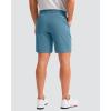 imageMens Golf Shorts 7 9 11 Inseam with 5 Pockets Lightweight Stretch Quick Dry Casual Dress Hybrid Short for MenVivid Blue