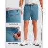 imageMens Golf Shorts 7 9 11 Inseam with 5 Pockets Lightweight Stretch Quick Dry Casual Dress Hybrid Short for MenVivid Blue