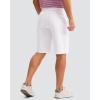 imageMens Golf Shorts 7 9 11 Inseam with 5 Pockets Lightweight Stretch Quick Dry Casual Dress Hybrid Short for MenWhite