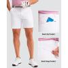imageMens Golf Shorts 7 9 11 Inseam with 5 Pockets Lightweight Stretch Quick Dry Casual Dress Hybrid Short for MenWhite