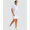 imageMens Golf Shorts 7 9 11 Inseam with 5 Pockets Lightweight Stretch Quick Dry Casual Dress Hybrid Short for MenWhite