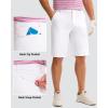 imageMens Golf Shorts 7 9 11 Inseam with 5 Pockets Lightweight Stretch Quick Dry Casual Dress Hybrid Short for MenWhite