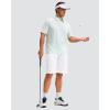 imageMens Golf Shorts 7 9 11 Inseam with 5 Pockets Lightweight Stretch Quick Dry Casual Dress Hybrid Short for MenWhite