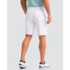 imageMens Golf Shorts 7 9 11 Inseam with 5 Pockets Lightweight Stretch Quick Dry Casual Dress Hybrid Short for MenWhite
