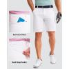 imageMens Golf Shorts 7 9 11 Inseam with 5 Pockets Lightweight Stretch Quick Dry Casual Dress Hybrid Short for MenWhite
