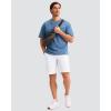 imageMens Golf Shorts 7 9 11 Inseam with 5 Pockets Lightweight Stretch Quick Dry Casual Dress Hybrid Short for MenWhite