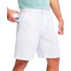 imageMens Golf Shorts 7 9 11 Inseam with 5 Pockets Lightweight Stretch Quick Dry Casual Dress Hybrid Short for MenWhite