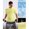 imageMens Workout Breathable Grid TShirts Dry Fit UPF 50 Sun Shirts Lightweight Cooling Tee for Athletic Running HikingBeige